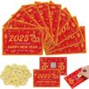 50 Chinese New Year 2025 Scratch-Off Fortune Cards with Coins