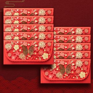 20Pcs Butterfly & Flower Chinese Red Envelopes