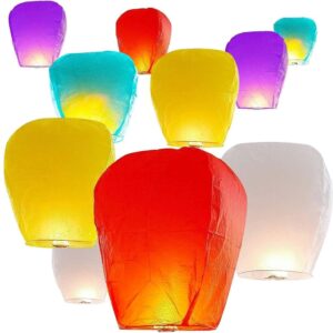 10Pack Multicolor Gathering Chinese Paper Lanterns for New Year