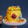 Lucky Money Bag Cake with Cash and Gold